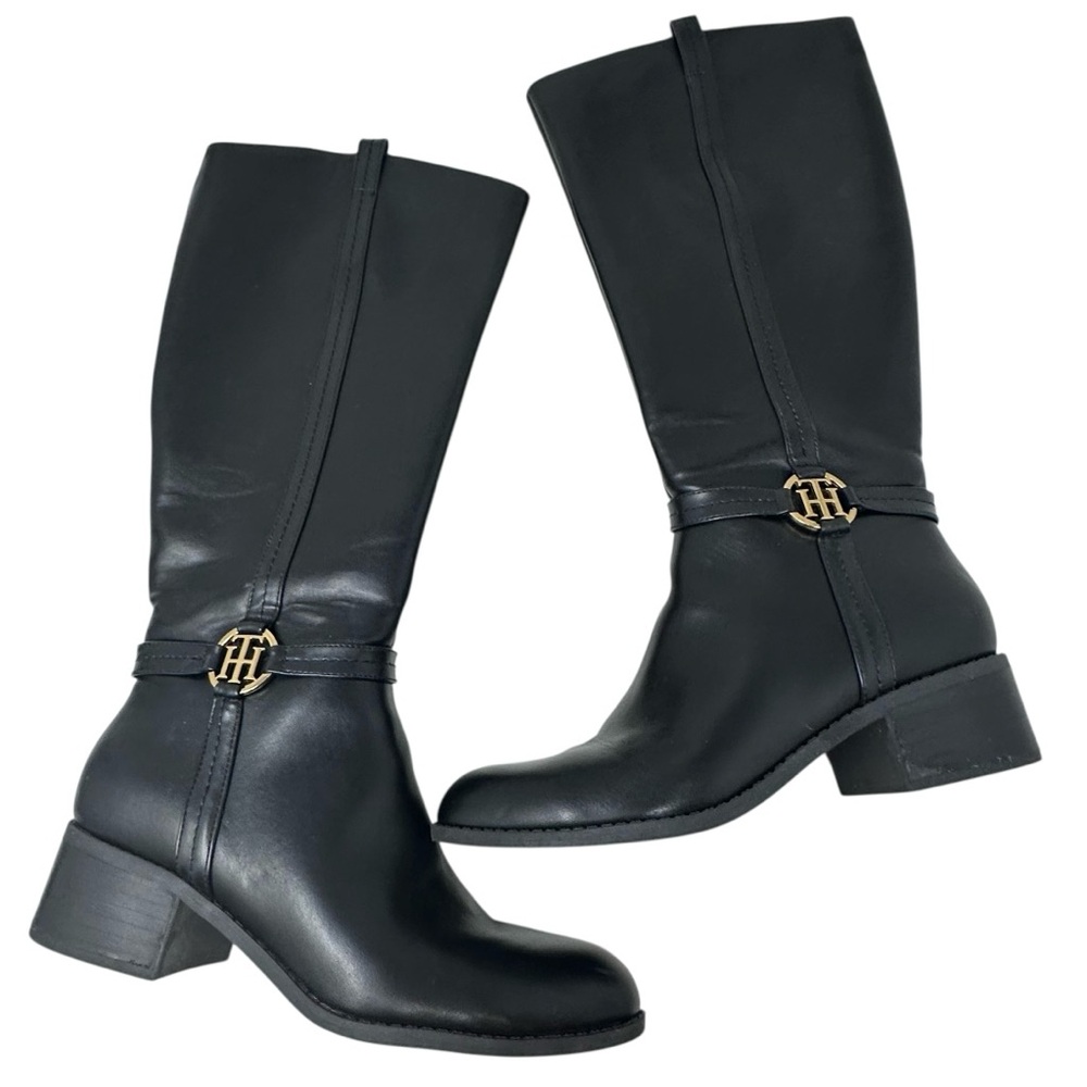 Tommy Hilfiger Diwan Black Tall Riding Boots Womens 9.5